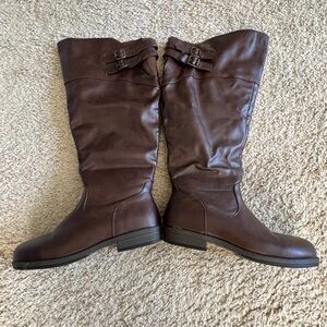 Lane Bryant Brown Knee High Boots